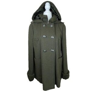 Topshop Women’s Military Coat Army Green-8